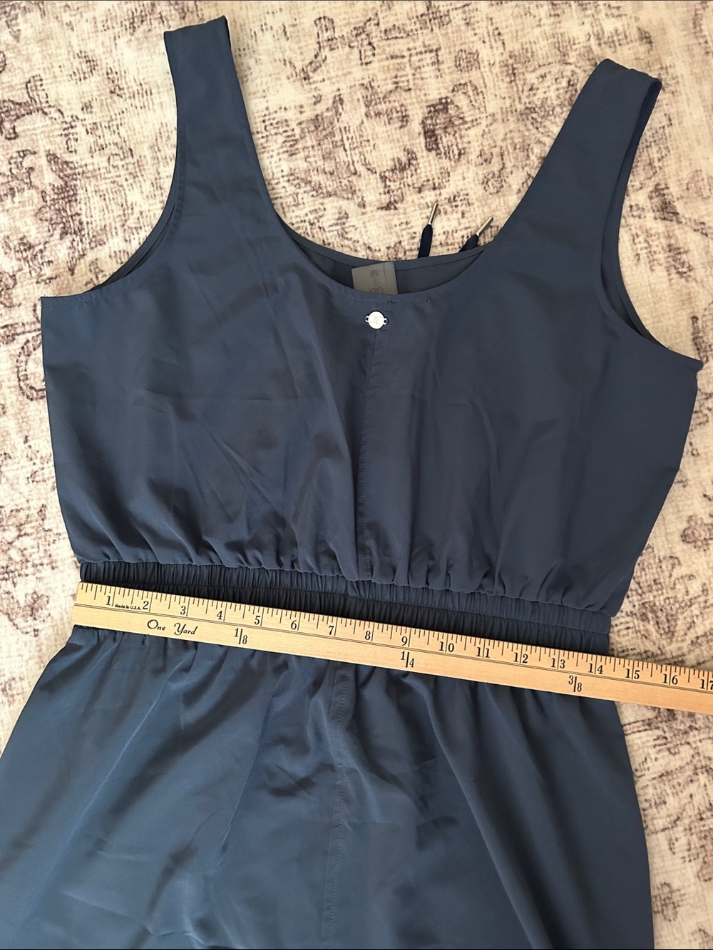 Calia Navy Sleeveless Drawstring Waist Mini Dress - Picture 6 of 6